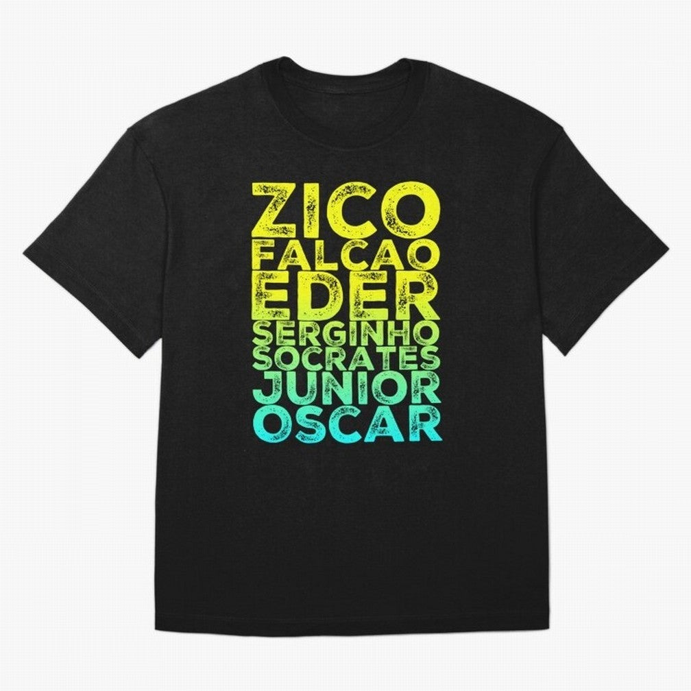 Brazil 1982 zico socrates eder best team never to win world cup79 Oversized T-Shirt Back Your Heroes with the FIFA World Cup 2026 Group Stage Journey through Cristiano Ronaldo Highlights, France and Portugal Pride, Fan Favorite Moments, National
