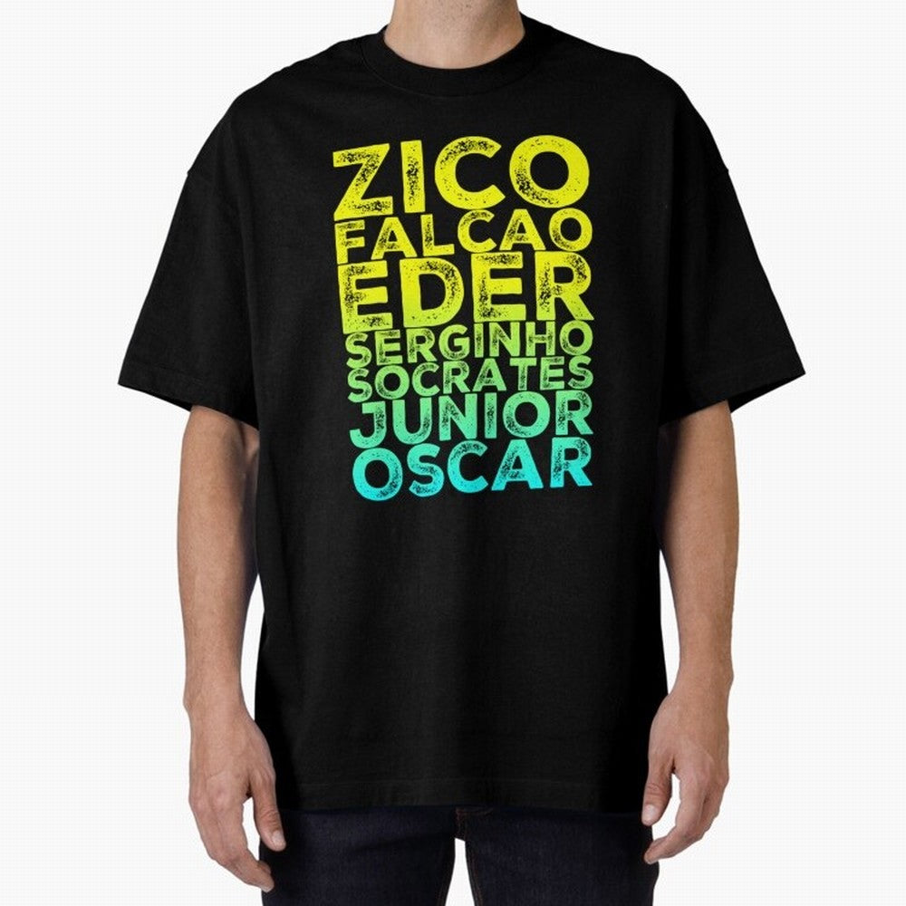 Brazil 1982 zico socrates eder best team never to win world cup79 Oversized T-Shirt Back Your Heroes with the FIFA World Cup 2026 Group Stage Journey through Cristiano Ronaldo Highlights, France and Portugal Pride, Fan Favorite Moments, National
