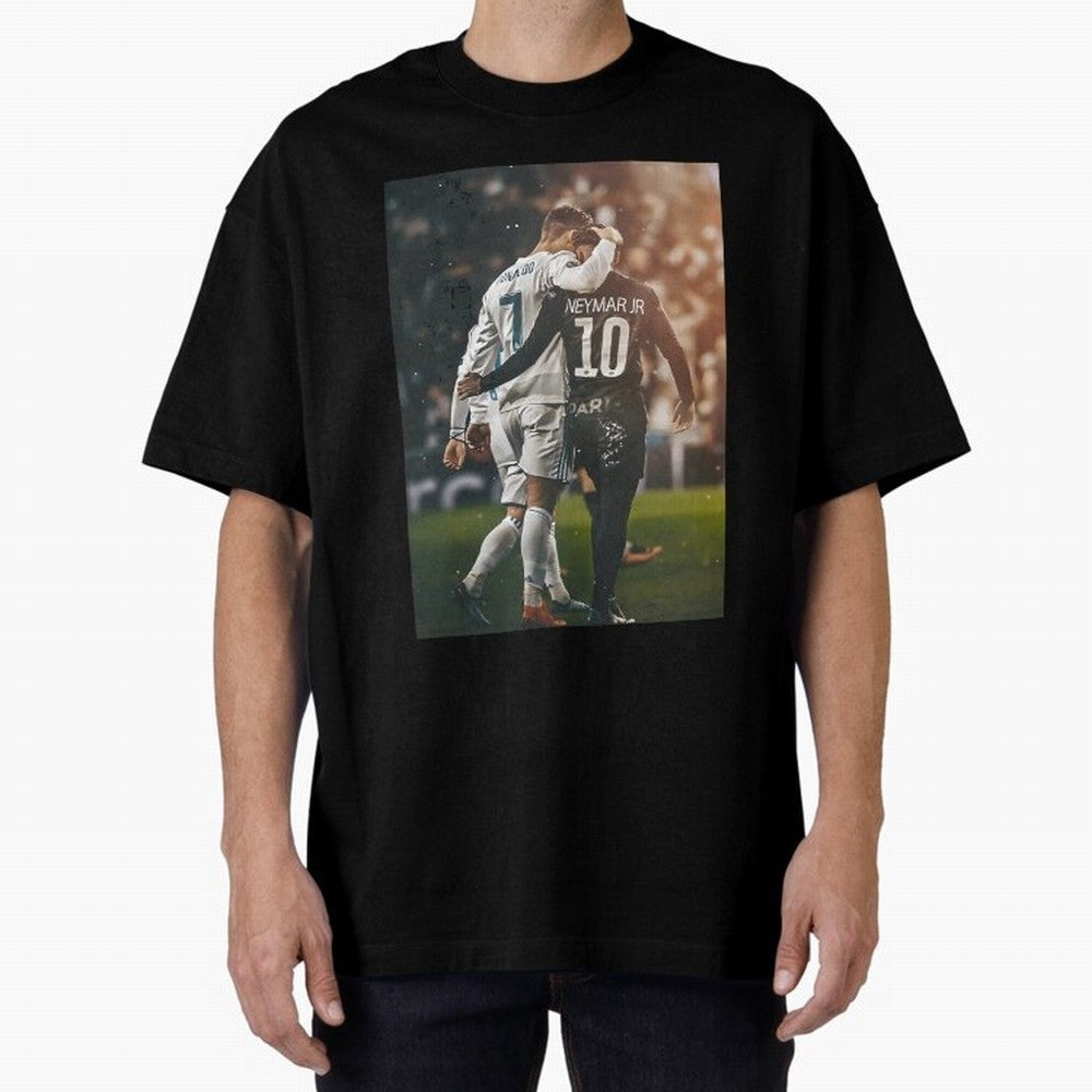 Neymar and Ronaldo Poster	 Oversized T-Shirt Show Your Tournament Heart for FIFA World Cup 2026 Group Stage for Fans of Messi, CR7 and Mbappe and Argentina, Bringing Tournament Hype, Historic Matchups, Family Viewing Parties and Global Sports