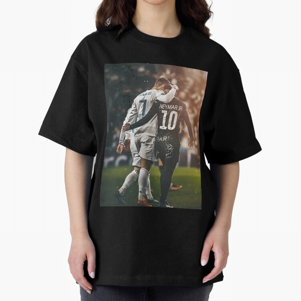 Neymar and Ronaldo Poster	 Oversized T-Shirt Show Your Tournament Heart for FIFA World Cup 2026 Group Stage for Fans of Messi, CR7 and Mbappe and Argentina, Bringing Tournament Hype, Historic Matchups, Family Viewing Parties and Global Sports