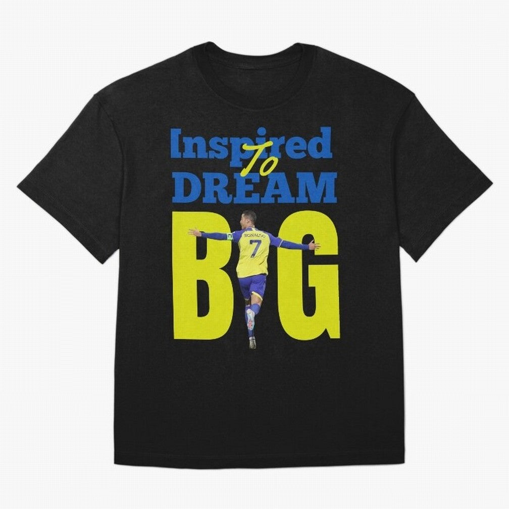 Inspired To Dream Big Oversized T-Shirt Celebrate Soccer Greatness during FIFA World Cup 2026 Group Stage Spirit, Built around Portugal, Spain and Germany, Cristiano Ronaldo, Retro Football Energy, Iconic Rivalries, Trophy Chase Drama and Stadium