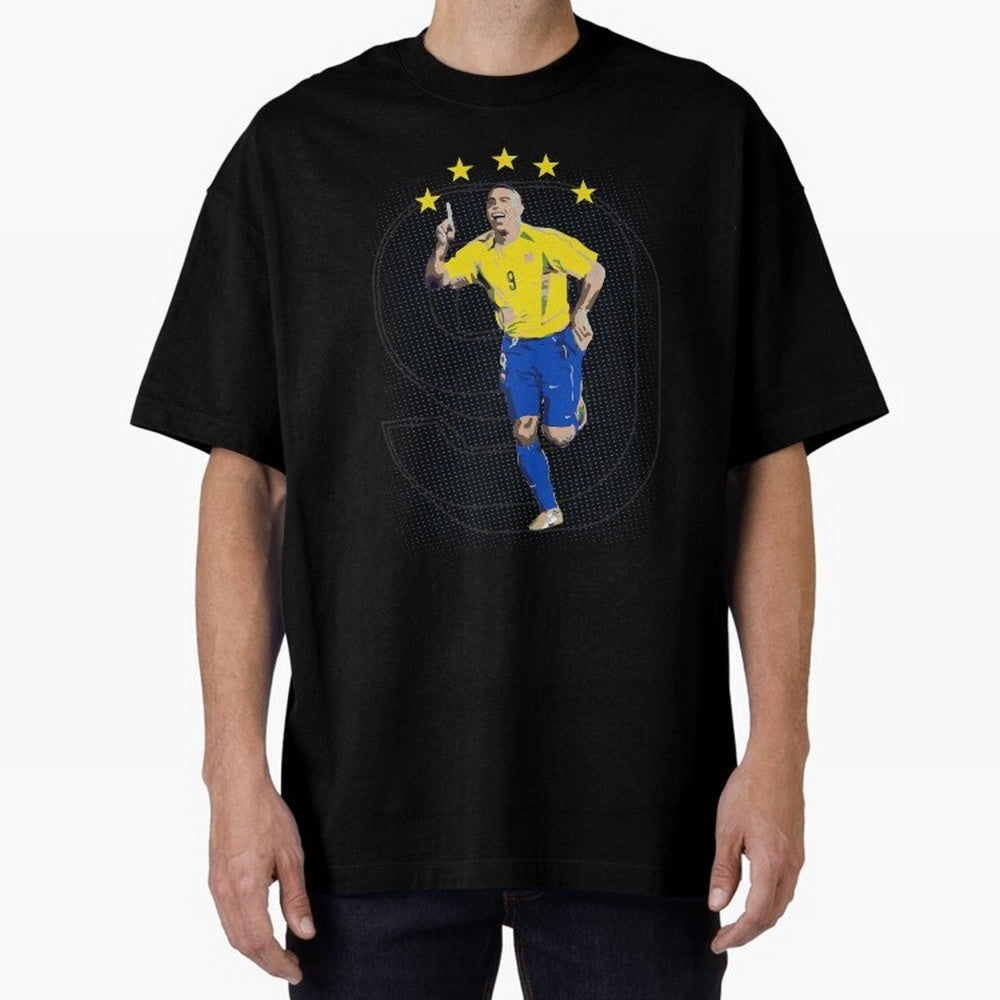 Ronaldo Fenomeno Oversized T-Shirt Create FIFA World Cup 2026 Spirit, Featuring Spain, CR7 and Messi, Global Supporter Spirit, Legendary Goals, National Colors and Tournament Celebration; Perfect for People Who Love Argentina, Brazil, France,
