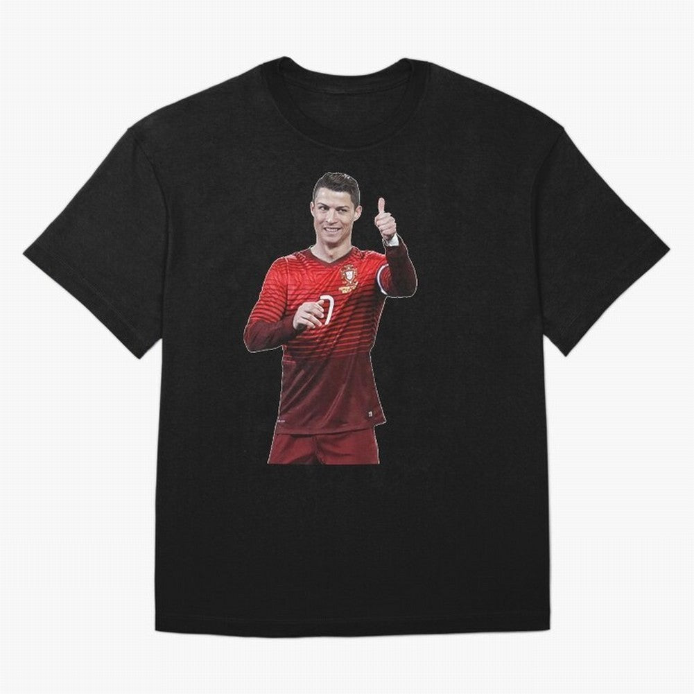 Ronaldo Thumbs Up Oversized T-Shirt Bring Global Tournament Vibes to Global Football Passion for FIFA World Cup 2026 USA Canada Mexico, Connected to Messi and Cristiano Ronaldo, Brazil, Goal Celebration Energy, Supporter Heritage, Football Icons