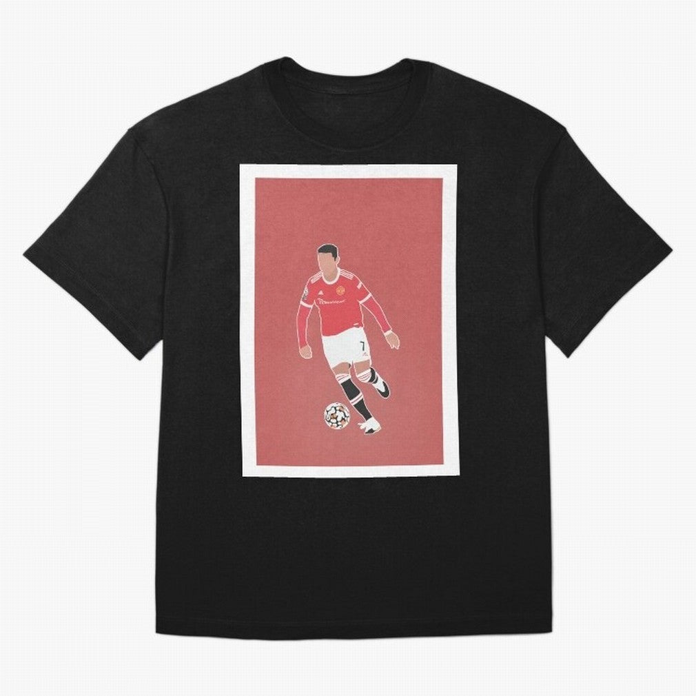 Cristiano Ronaldo 2 Oversized T-Shirt Back Your Heroes with FIFA World Cup 2026 Spirit, Capturing France, Haaland, Match Day Excitement, Supporter Culture, Golden Goals and Global Football Passion; Great for Watch Parties, Sports Bars, Family