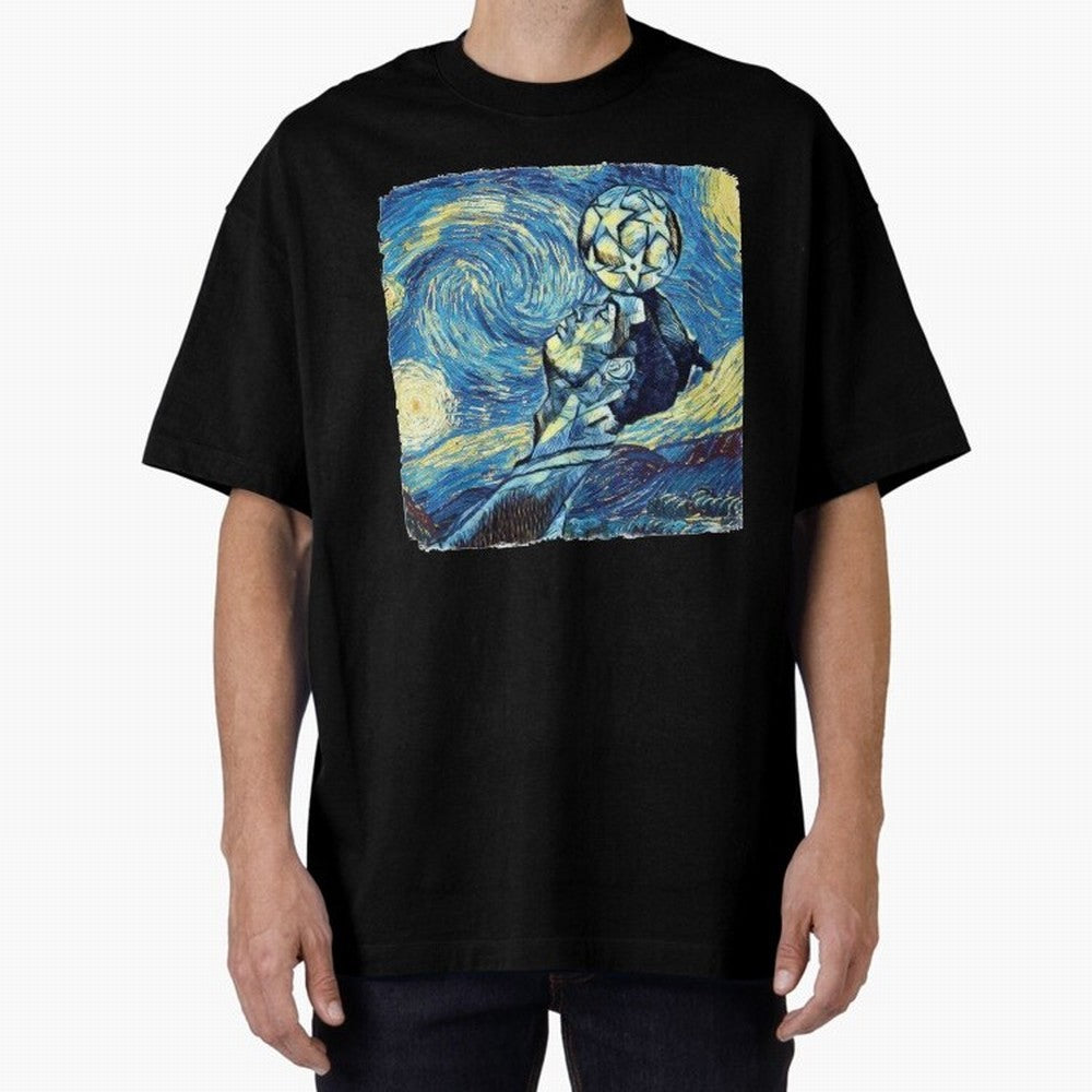 Ronaldo Ronaldo Van Gogh Style Oversized T-Shirt Bring Stadium Energy to the FIFA World Cup 2026 Group Stage Journey through Messi and Cristiano Ronaldo Highlights, Portugal Pride, Global Supporter Spirit, Legendary Goals, National Colors and