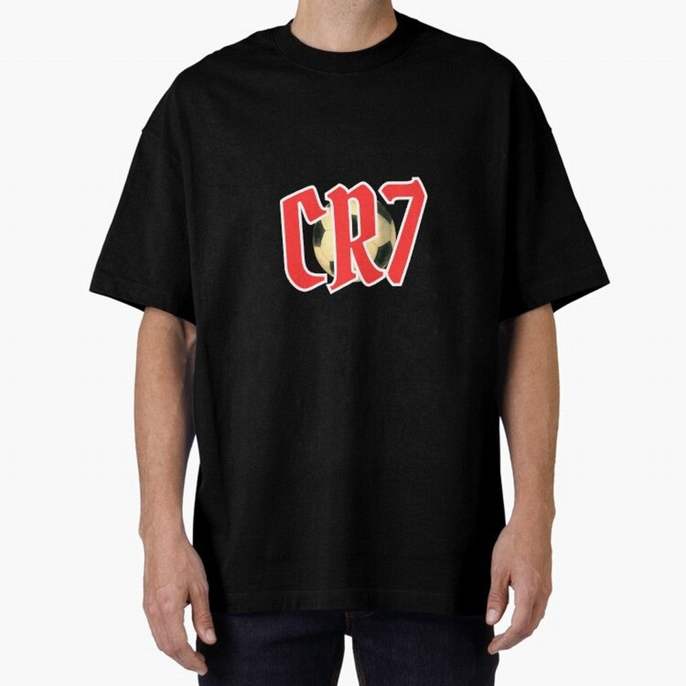 CR7 RED Oversized T-Shirt Stand with the FIFA World Cup 2026 Group Stage Journey through Neymar, Haaland and Cristiano Ronaldo Highlights, France and Portugal Pride, Worldwide Fan Energy, Dramatic Goals, Stadium Lights and Championship