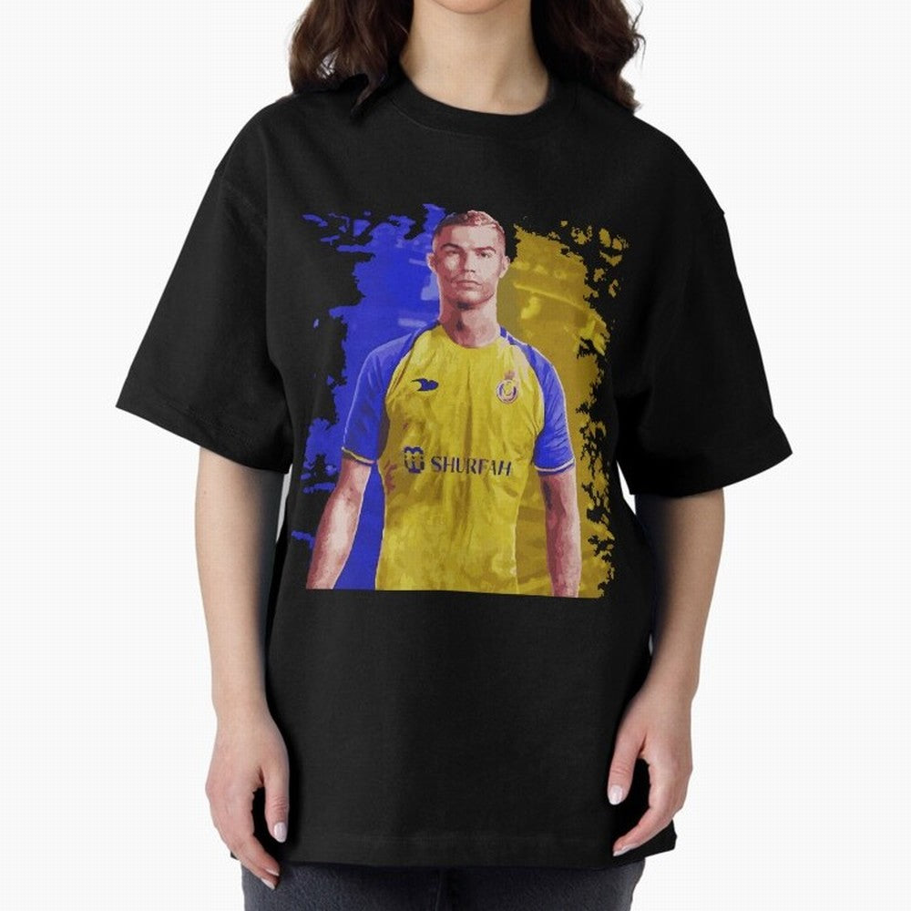 Ronaldo CR7 al nassr Oversized T-Shirt Represent Fans Who Live for FIFA World Cup 2026 Group Stage Connected to Messi and Cristiano Ronaldo, Germany Energy, Retro Football Energy, Iconic Rivalries, Trophy Chase Drama and Stadium Atmosphere; Made