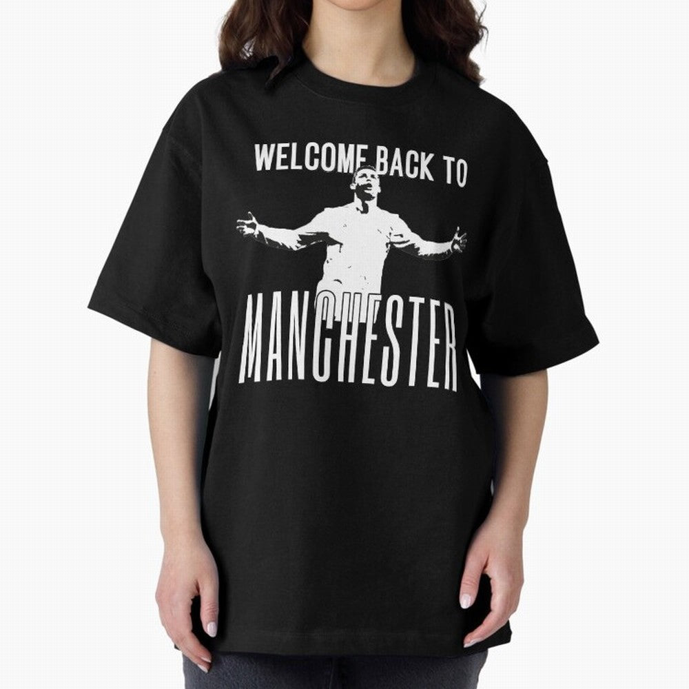 Welcome back to Manchester Ronaldo Oversized T-Shirt Refresh FIFA World Cup 2026 USA Canada Mexico for Fans of CR7 and France and Portugal, Bringing Champion Mindset, Group Stage Buzz, Knockout Tension and Passionate Fan Culture; Ideal for Fans Who