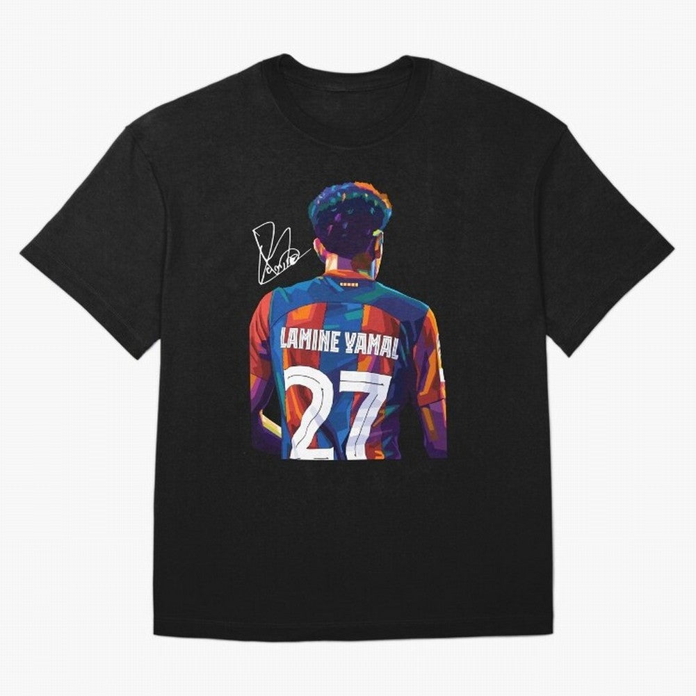 Lamine Yamal Football Player Wpap Art Oversized T-Shirt Show Your Love for Global Football Passion for FIFA World Cup 2026, Built around CR7 and Messi, Portugal, Sports Nostalgia, International Competition, Famous Players and Unforgettable