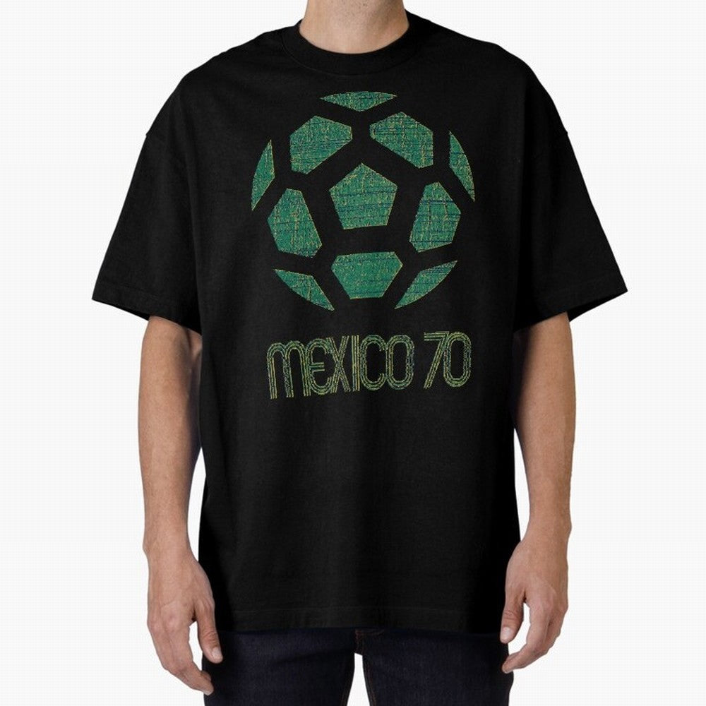 Mexico 70 World Cup Oversized T-Shirt Bring Champion Energy into FIFA World Cup 2026 USA Canada Mexico for Fans of Messi and Cristiano Ronaldo and England, France and Netherlands, Bringing Championship Spirit, Famous Goals, Roaring Crowds and
