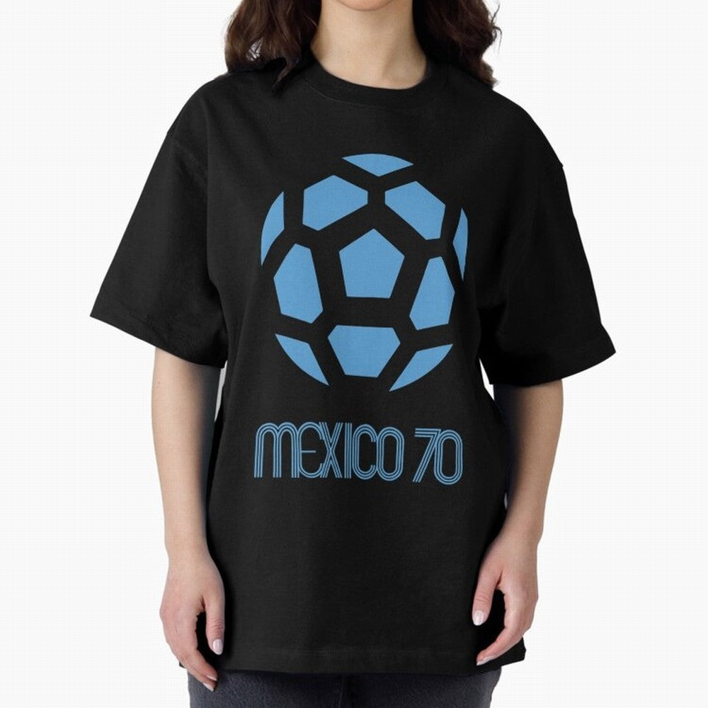 Retro World Cup 70 Logo Oversized T-Shirt Represent Football Lovers during Global Football Passion for FIFA World Cup 2026, Built around Mbappe, France and Portugal, Fan Favorite Moments, National Team Passion, Big Match Drama and Soccer History;