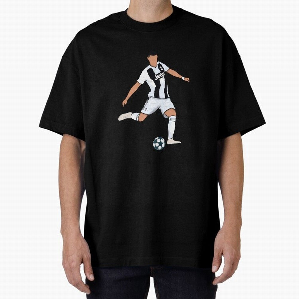 Ronaldo Oversized T-Shirt Relive Match Day Hype around FIFA World Cup 2026, Haaland and Mbappe, Germany, Global Supporter Spirit, Legendary Goals, National Colors and Tournament Celebration; Ideal for Football Dads, Football Moms, Friends,