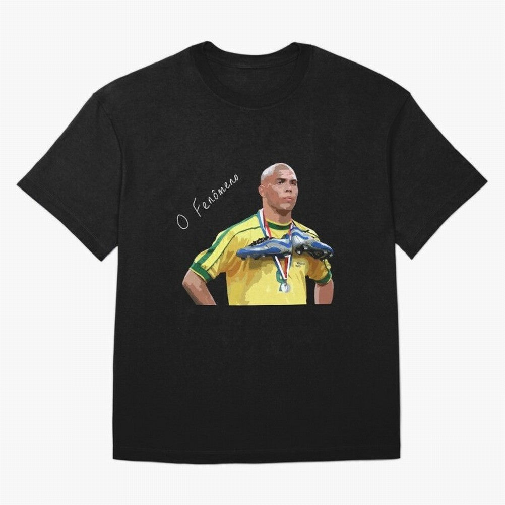 Ronaldo Il Fenomeno Oversized T-Shirt Stand with FIFA World Cup 2026 USA Canada Mexico for Fans of Messi, Neymar and Mbappe and Portugal, Spain and Germany, Bringing Worldwide Fan Energy, Dramatic Goals, Stadium Lights and Championship