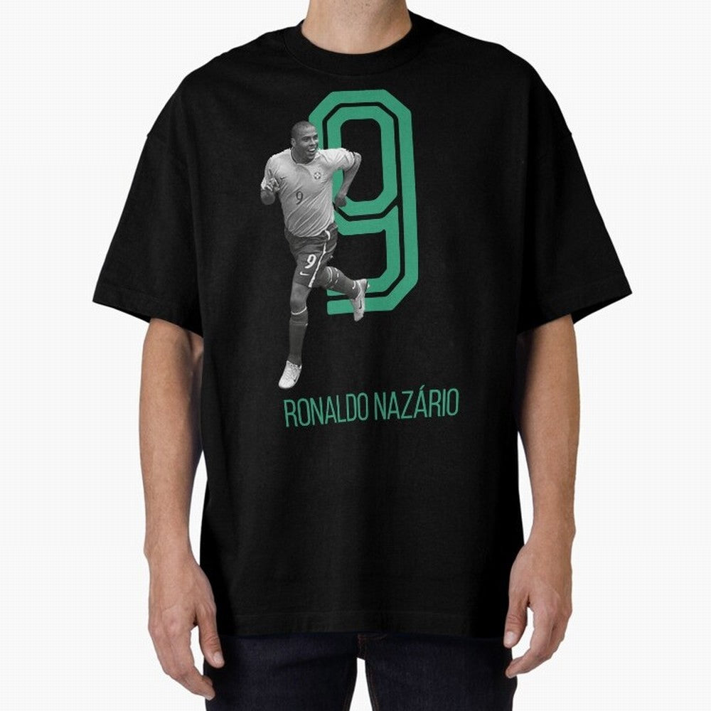 Ronaldo Naz¨¢rio Retro Oversized T-Shirt Share FIFA World Cup 2026 for Fans of Neymar, Haaland and Cristiano Ronaldo and Brazil, Portugal and Argentina, Bringing Game Day Rituals, Football Legends, Country Pride and the Road to the Final; Great for