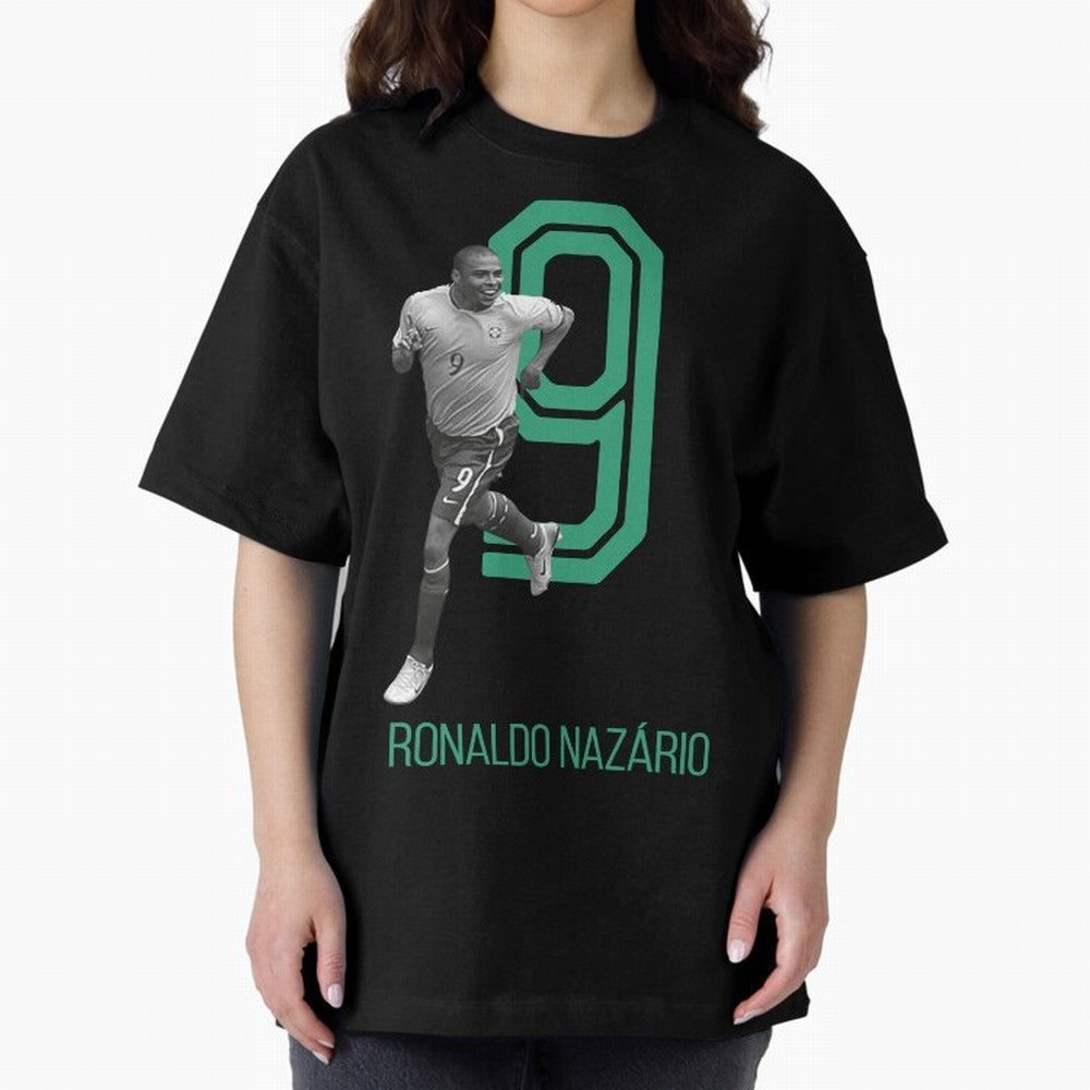 Ronaldo Naz¨¢rio Retro Oversized T-Shirt Share FIFA World Cup 2026 for Fans of Neymar, Haaland and Cristiano Ronaldo and Brazil, Portugal and Argentina, Bringing Game Day Rituals, Football Legends, Country Pride and the Road to the Final; Great for