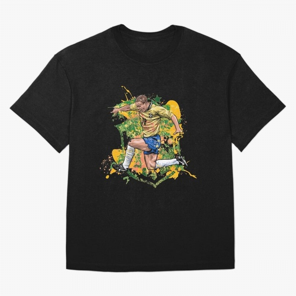 Ronaldo Nazario de Lima - Fenomeno do Brasil Oversized T-Shirt Turn Up for Global Football Passion for FIFA World Cup 2026 USA Canada Mexico, Connected to Haaland and Mbappe, Spain and Netherlands, Football History, Final Match Energy, Crowd Noise