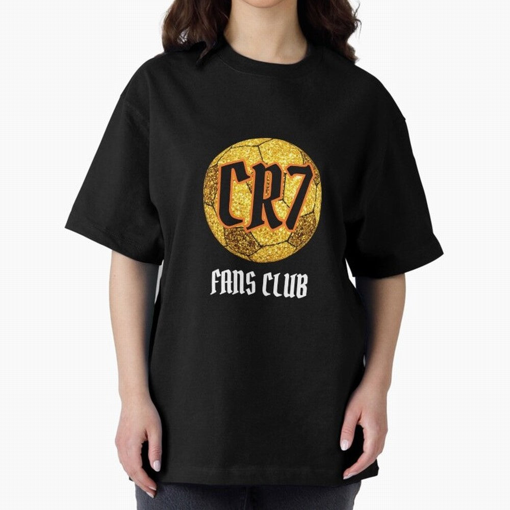CR7 BLK 2 Oversized T-Shirt Feel Global Football Passion for FIFA World Cup 2026, Inspired by Cristiano Ronaldo, Portugal, Spain and Germany, Retro Football Energy, Iconic Rivalries, Trophy Chase Drama and Stadium Atmosphere; Perfect for People Who