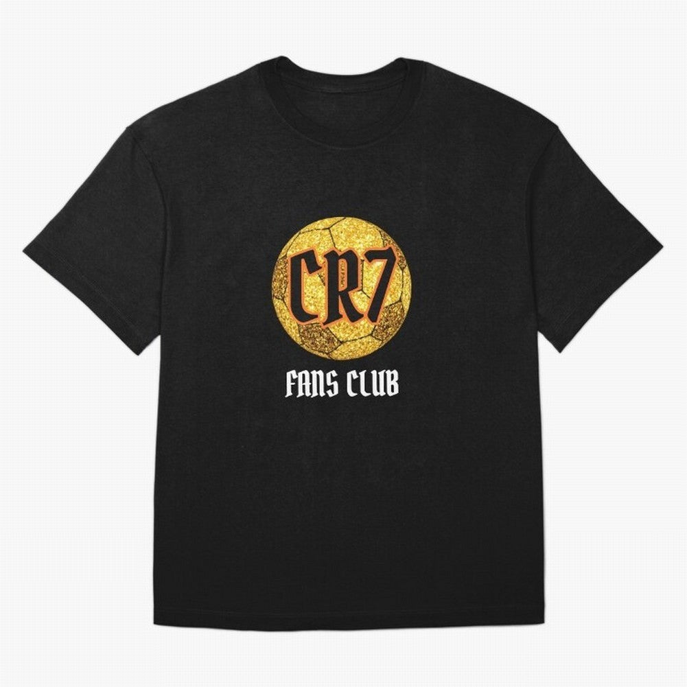 CR7 BLK 2 Oversized T-Shirt Feel Global Football Passion for FIFA World Cup 2026, Inspired by Cristiano Ronaldo, Portugal, Spain and Germany, Retro Football Energy, Iconic Rivalries, Trophy Chase Drama and Stadium Atmosphere; Perfect for People Who