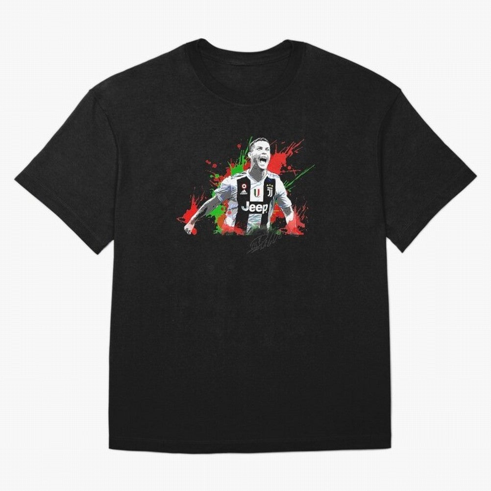 Cristiano Ronaldo Fan Oversized T-Shirt Celebrate Football Dreams Across FIFA World Cup 2026 Group Stage Celebrating Neymar, Haaland and Cristiano Ronaldo, Brazil, Portugal and Argentina Energy, Football Festival Excitement, Trophy Ambitions,