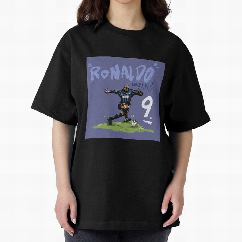 Ronaldo Nazario. Oversized T-Shirt Celebrate Classic Football Spirit in FIFA World Cup 2026 Filled with CR7 and Messi, England, France and Netherlands Energy, Worldwide Fan Energy, Dramatic Goals, Stadium Lights and Championship Celebrations; Ideal