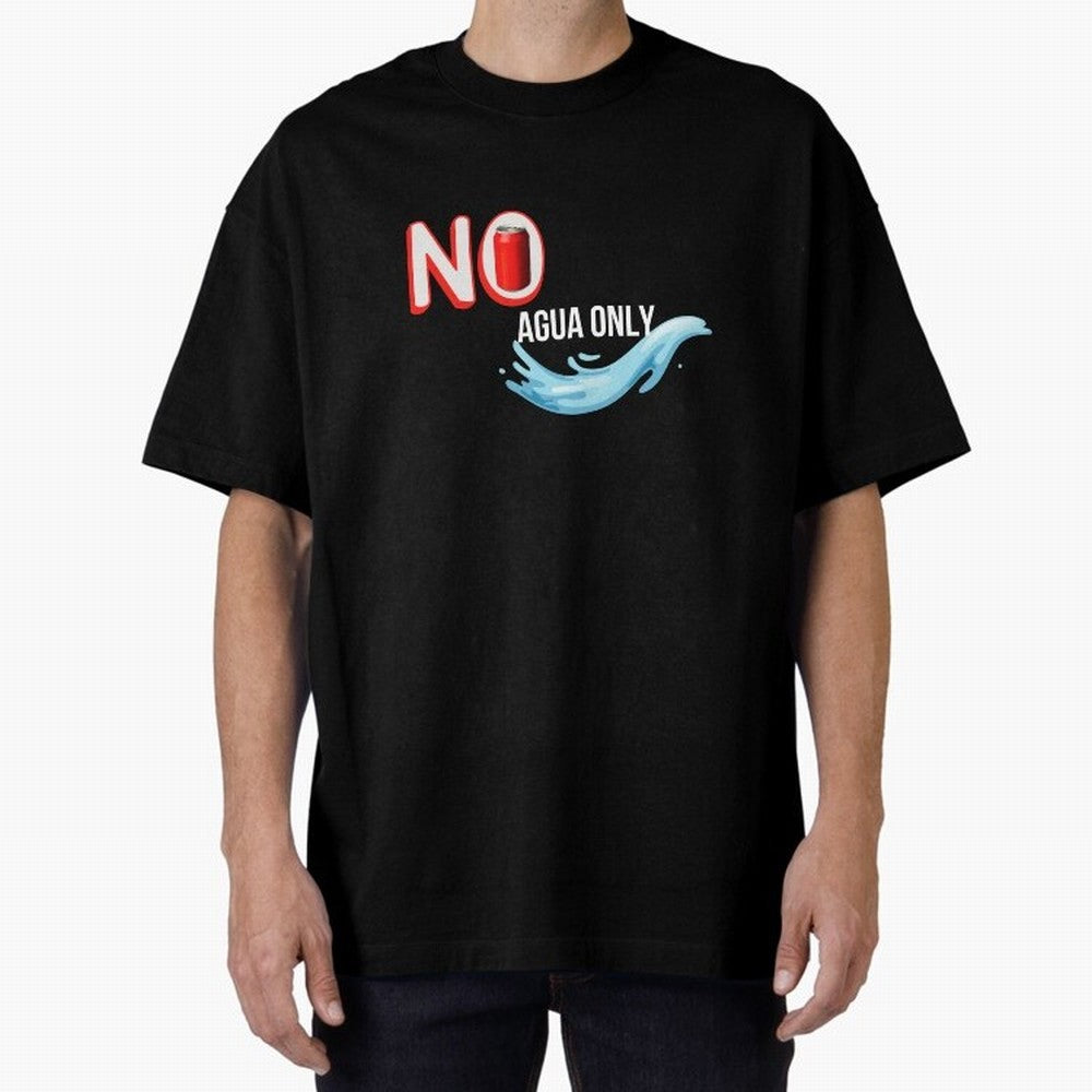 Cristiano Ronaldo - No Soda Coca Drink Agua Water Only Oversized T-Shirt Feel the Trophy Chase of the FIFA World Cup 2026 USA Canada Mexico Journey through Mbappe and Neymar Highlights, France Pride, Football Festival Excitement, Trophy Ambitions,
