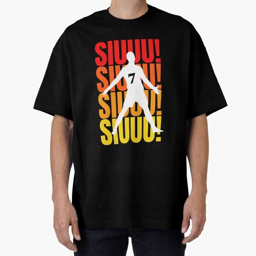 Christiano Ronaldo Siuuu Oversized T-Shirt Live the Energy of Global Football Passion for FIFA World Cup 2026 Group Stage, Connected to Messi, Neymar and Mbappe, Germany, Soccer Culture, Superstar Moments, National Team Dreams and Competitive Fire;