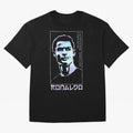 Ronaldo holographic Style Portrait art illustration Oversized T-Shirt Represent Football Lovers during FIFA World Cup 2026 Connected to CR7, Netherlands Energy, Classic Soccer Heritage, Championship Pressure, Fan Loyalty and International Pride;