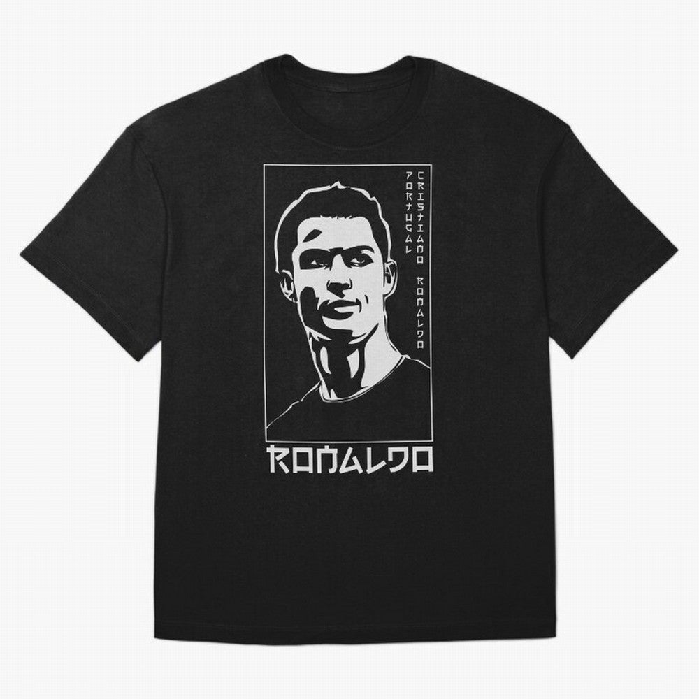 Ronaldo Japanese Style Portrait art illustration Oversized T-Shirt Bring a Vintage Feel to the FIFA World Cup 2026 Journey through Cristiano Ronaldo Highlights, Spain Pride, Stadium Memories, Football Loyalty, International Chants and Championship