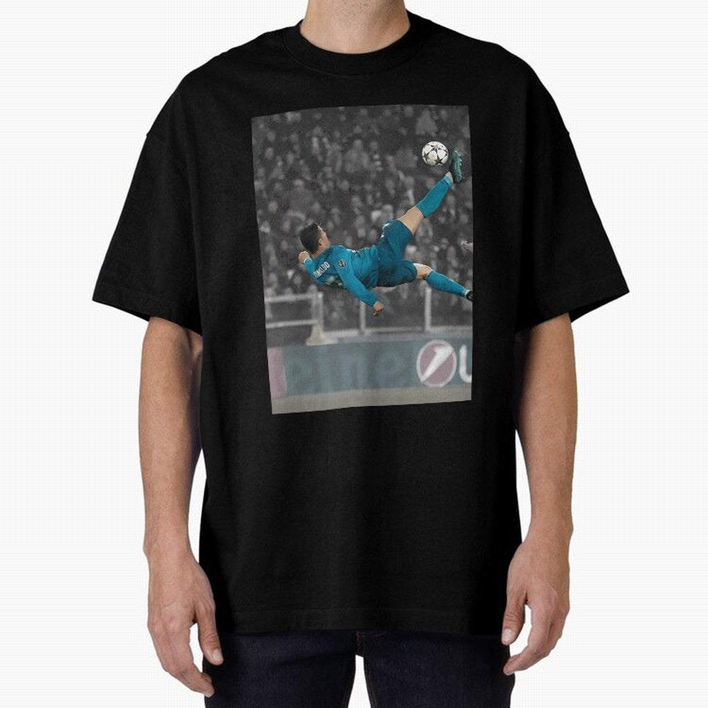 C Ronaldo Poster	 Oversized T-Shirt Show Championship Spirit for Global Football Passion for FIFA World Cup 2026 Group Stage, Made for CR7 and Messi, England, France and Netherlands, Global Supporter Spirit, Legendary Goals, National Colors and