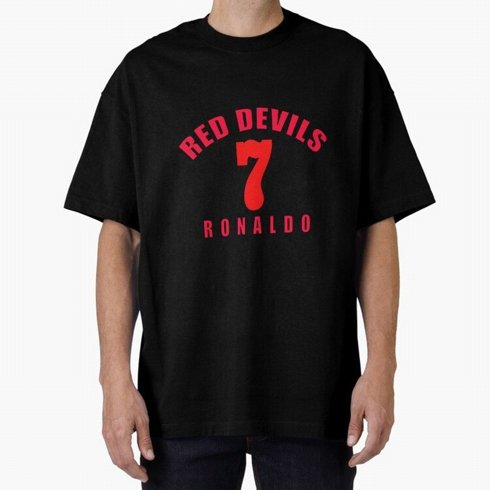 Cristiano Ronaldo Manchester United Oversized T-Shirt Represent FIFA World Cup 2026 Group Stage Celebrating Messi, Neymar and Mbappe, Portugal Energy, Soccer Culture, Superstar Moments, National Team Dreams and Competitive Fire; Perfect for People