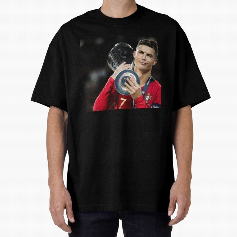 Ronaldo Oversized T-Shirt Make Game Day About Match Day Hype around FIFA World Cup 2026, Messi, France and Portugal, Football Festival Excitement, Trophy Ambitions, Country Rivalries and Star Player Buzz; Made for Collectors Who Enjoy Iconic