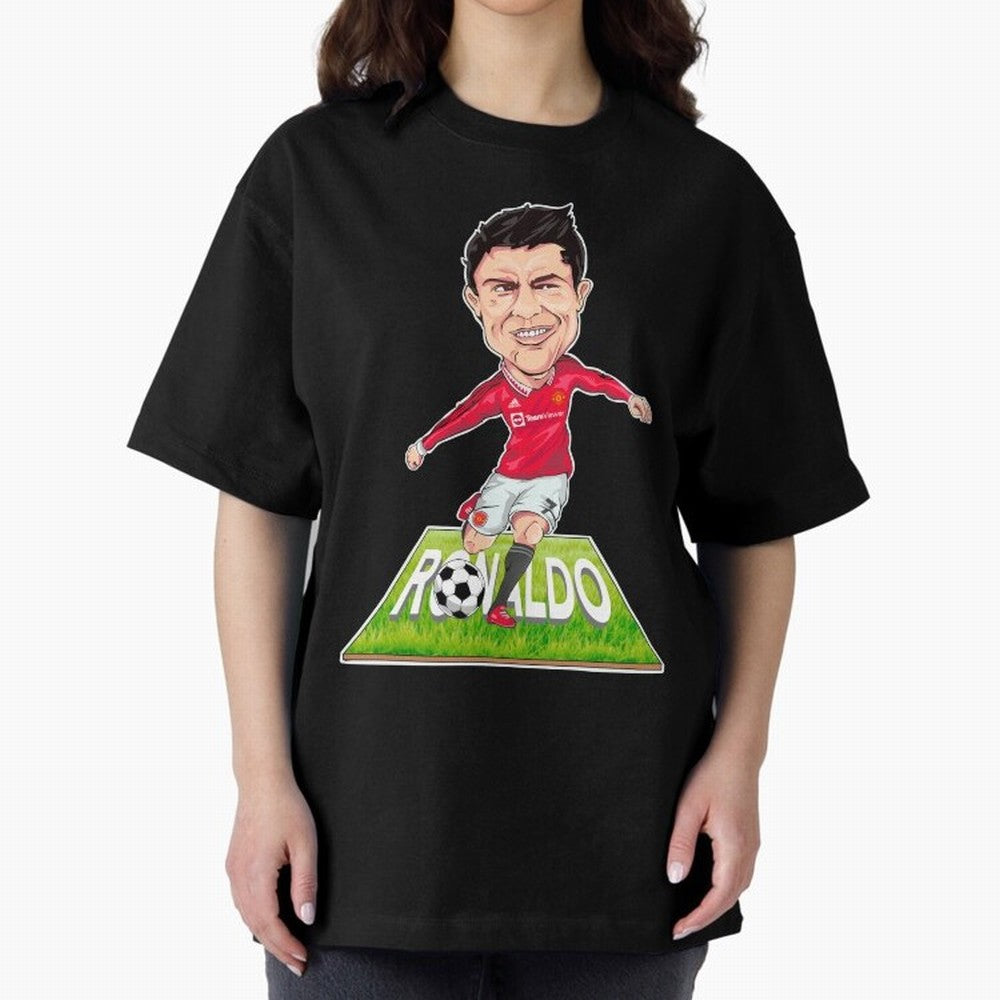 Cristiano Ronaldo Oversized T-Shirt Celebrate the Road through FIFA World Cup 2026 for Fans of Messi, CR7 and Mbappe and Argentina, Bringing Supporter Pride, Iconic Celebrations, Legendary Names and Global Match Day Energy; Ideal for Fans Who