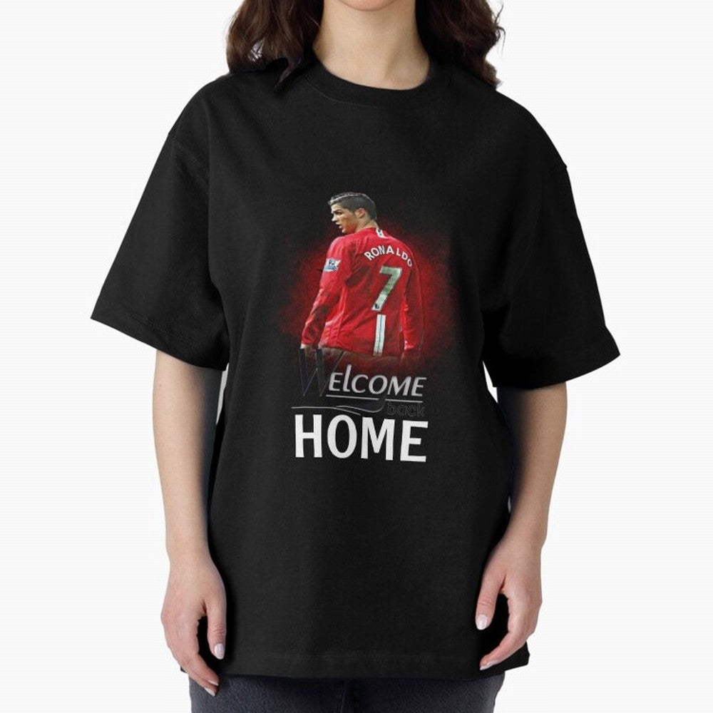Cristiano Ronaldo welcome back - Manchester Oversized T-Shirt Represent Football Lovers during FIFA World Cup 2026 Group Stage Spirit, Centered on England, Haaland and Mbappe, Tournament Hype, Historic Matchups, Family Viewing Parties and Global