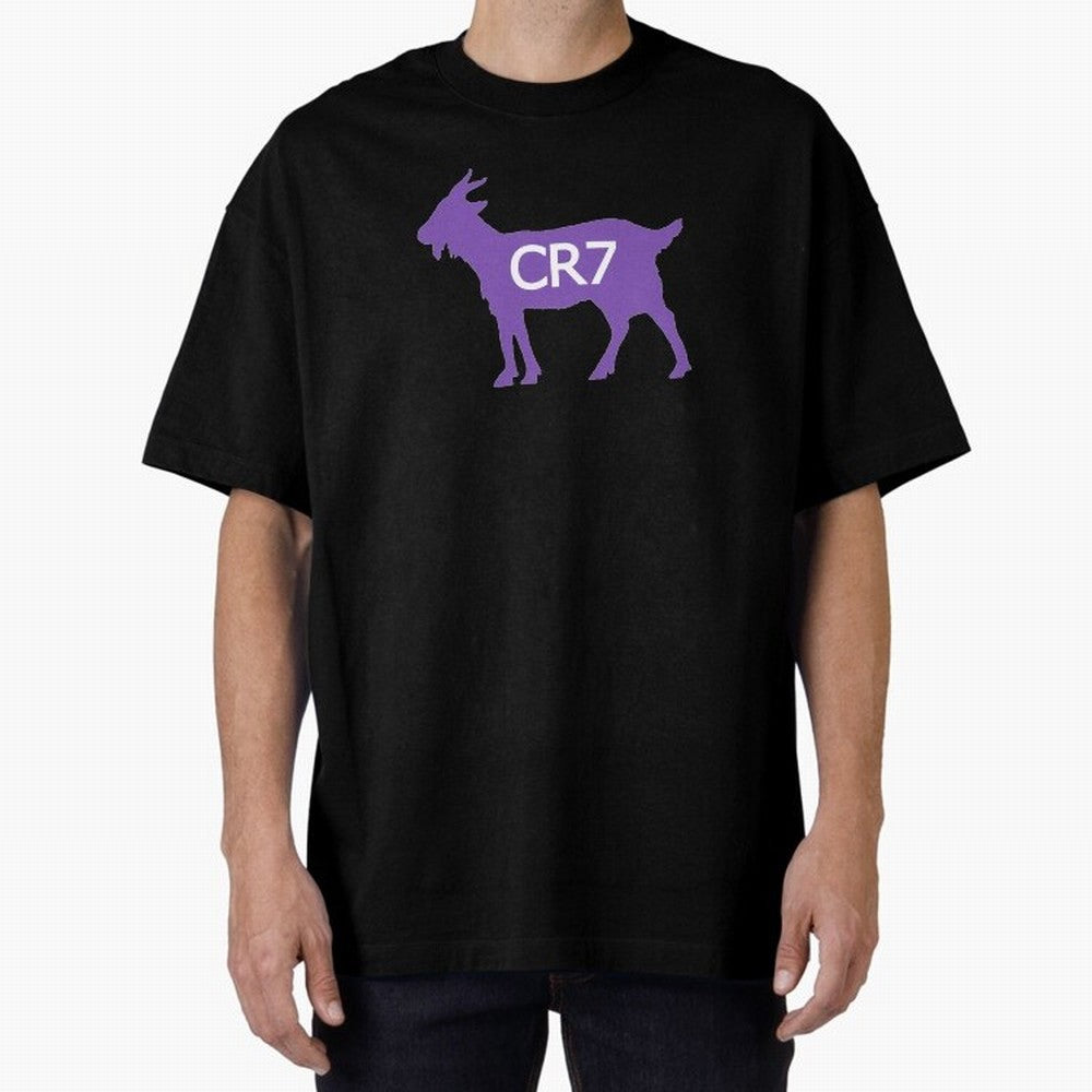 CR7 GOAT Purple Oversized T-Shirt Celebrate Global Passion for Match Day Hype around FIFA World Cup 2026 Group Stage, Neymar, England and Germany, Football Passion, Legendary Performances, Festival Vibes and Supporter Community; Made for Collectors