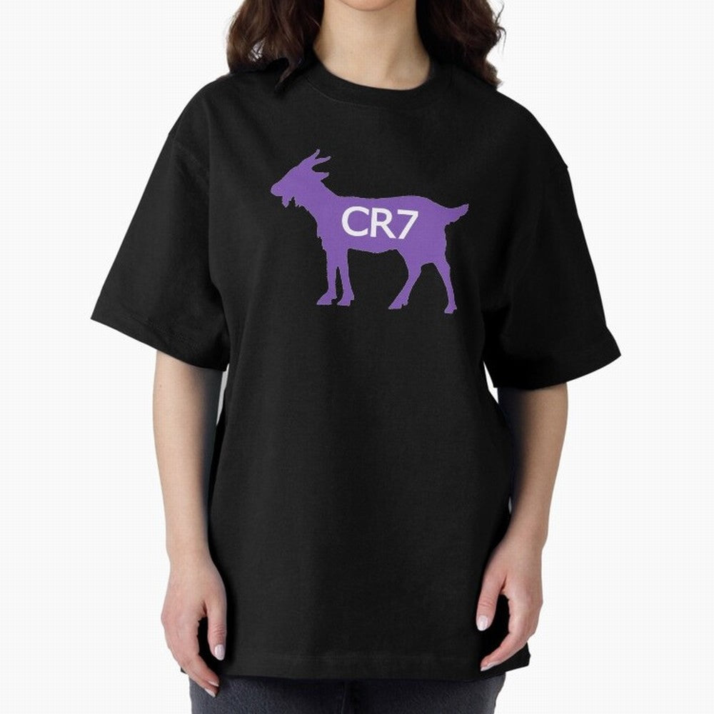 CR7 GOAT Purple Oversized T-Shirt Celebrate Global Passion for Match Day Hype around FIFA World Cup 2026 Group Stage, Neymar, England and Germany, Football Passion, Legendary Performances, Festival Vibes and Supporter Community; Made for Collectors