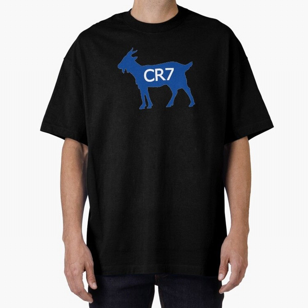 CR7 GOAT Blue Oversized T-Shirt Show Your Love for the FIFA World Cup 2026 USA Canada Mexico Journey through Messi and Cristiano Ronaldo Highlights, England, France and Netherlands Pride, Tournament Hype, Historic Matchups, Family Viewing Parties
