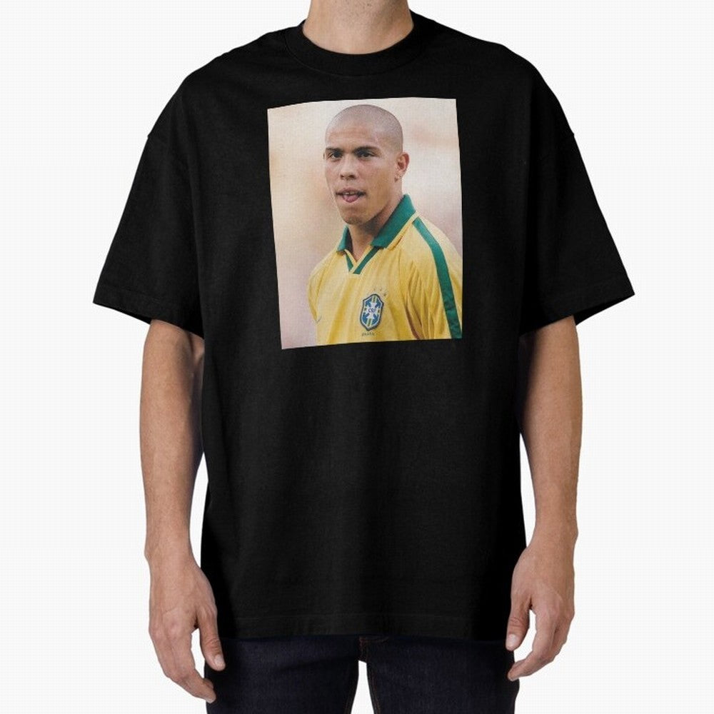 Art Ronaldo Luis Nazario de Lima Oversized T-Shirt Turn Every Weekend Toward Global Football Passion for FIFA World Cup 2026 USA Canada Mexico, Centered on Haaland and Mbappe, Argentina, France and Brazil, Championship Spirit, Famous Goals, Roaring