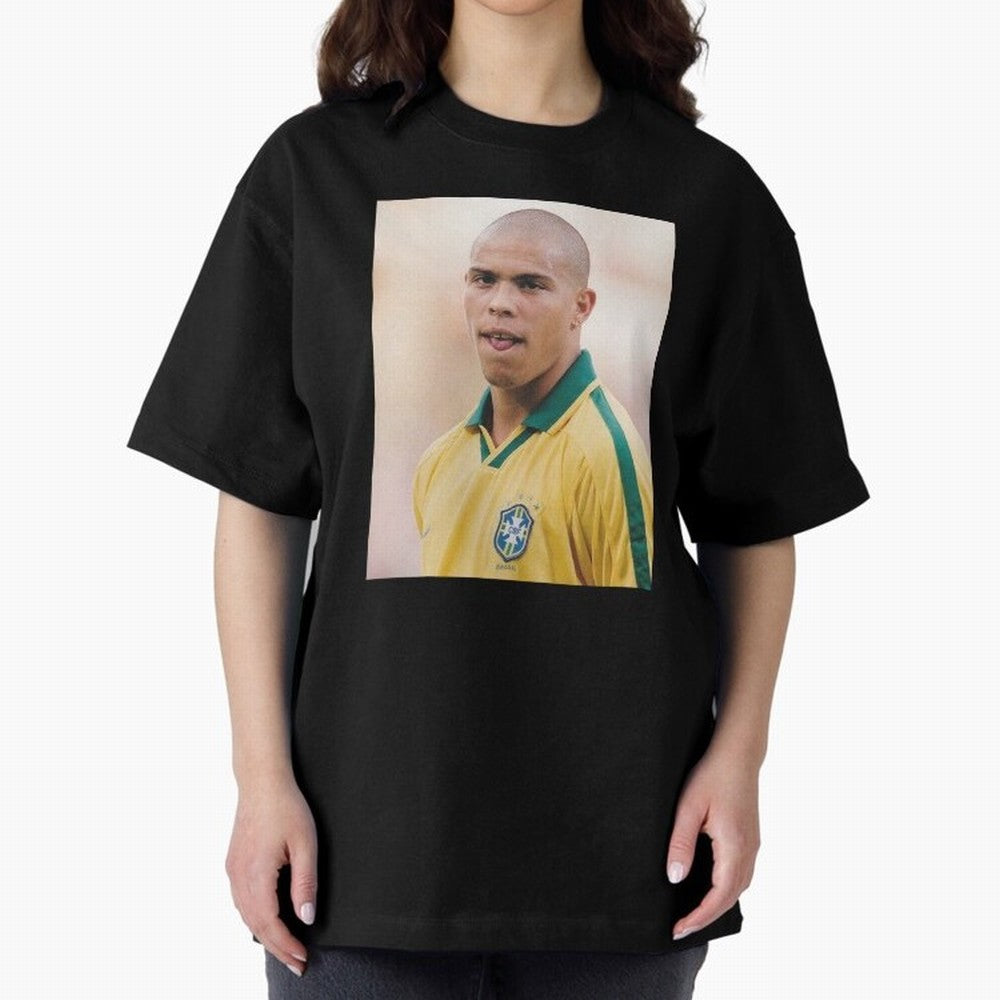Art Ronaldo Luis Nazario de Lima Oversized T-Shirt Turn Every Weekend Toward Global Football Passion for FIFA World Cup 2026 USA Canada Mexico, Centered on Haaland and Mbappe, Argentina, France and Brazil, Championship Spirit, Famous Goals, Roaring