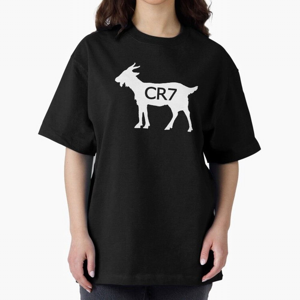 CR7 GOAT Oversized T-Shirt Celebrate Golden Goal Energy in FIFA World Cup 2026 Group Stage for Fans of Mbappe and Argentina, Bringing Retro Football Energy, Iconic Rivalries, Trophy Chase Drama and Stadium Atmosphere; Made for Die Hard Supporters,