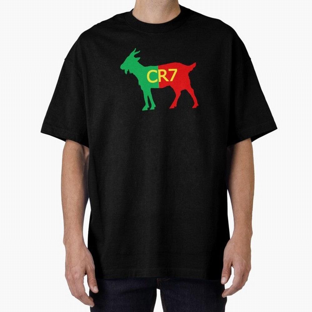 CR7 GOAT Tuga 3 Oversized T-Shirt Cheer through Every Moment of Global Football Passion for FIFA World Cup 2026 Group Stage, Capturing Messi, England, France and Netherlands, Worldwide Fan Energy, Dramatic Goals, Stadium Lights and Championship