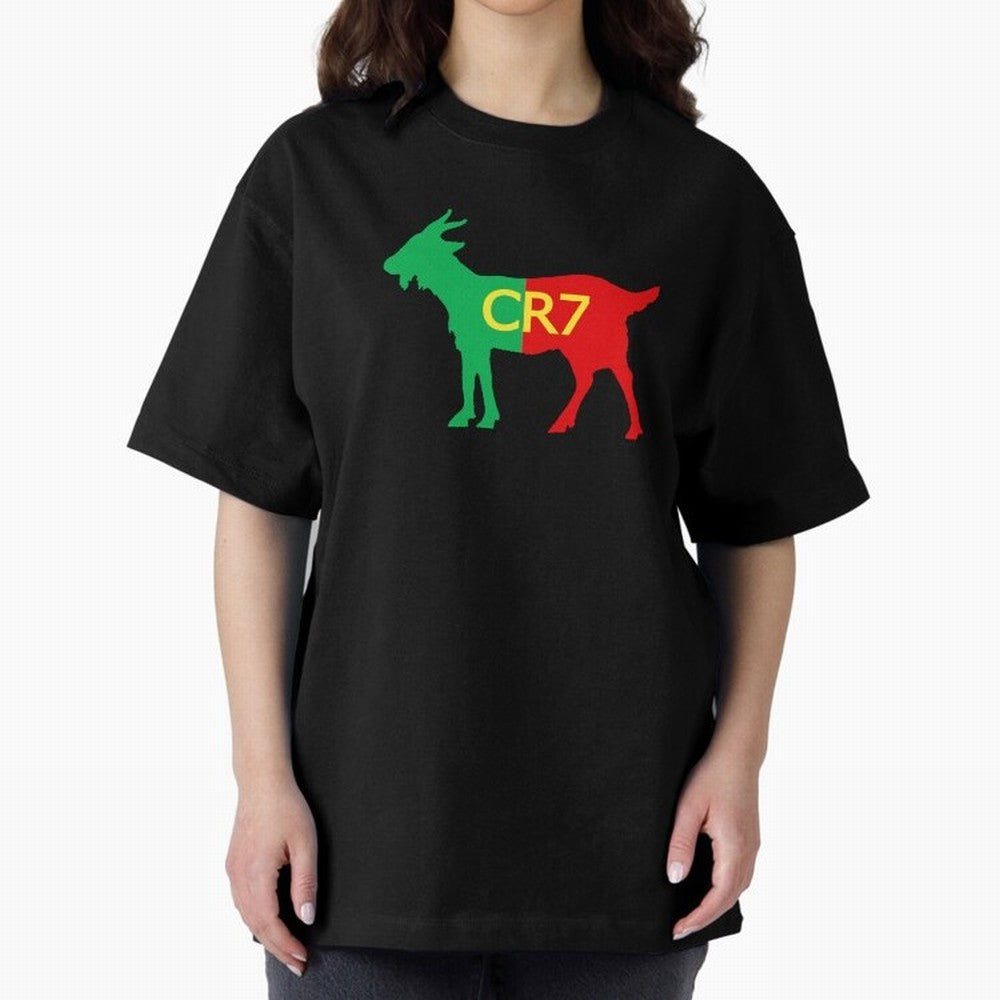 CR7 GOAT Tuga 3 Oversized T-Shirt Cheer through Every Moment of Global Football Passion for FIFA World Cup 2026 Group Stage, Capturing Messi, England, France and Netherlands, Worldwide Fan Energy, Dramatic Goals, Stadium Lights and Championship