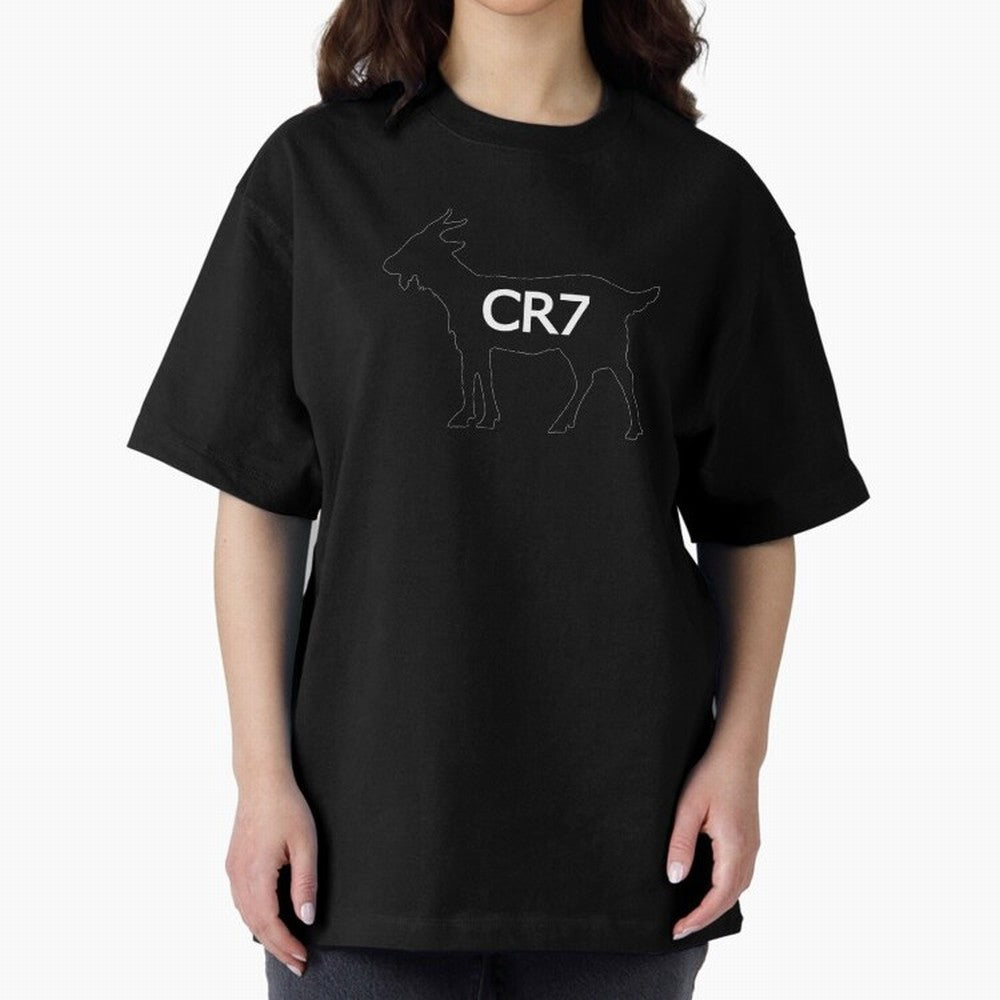 CR7 GOAT Alt Oversized T-Shirt Share the Excitement of FIFA World Cup 2026 Group Stage for Fans of Messi and Brazil, Bringing Football Passion, Legendary Performances, Festival Vibes and Supporter Community; Made for Die Hard Supporters, Soccer