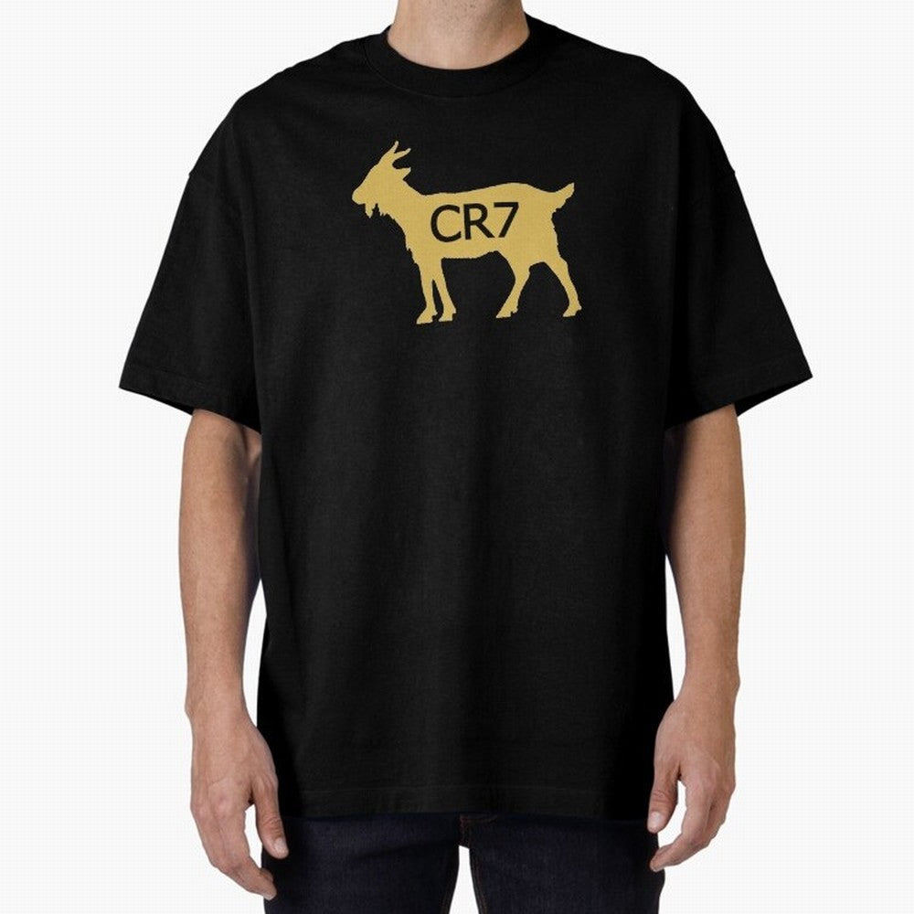 CR7 GOAT Gold Oversized T-Shirt Elevate FIFA World Cup 2026 Group Stage Spirit, Made for England, Mbappe and Neymar, Football Passion, Legendary Performances, Festival Vibes and Supporter Community; Ideal for Passionate Fans Who Love Underdog
