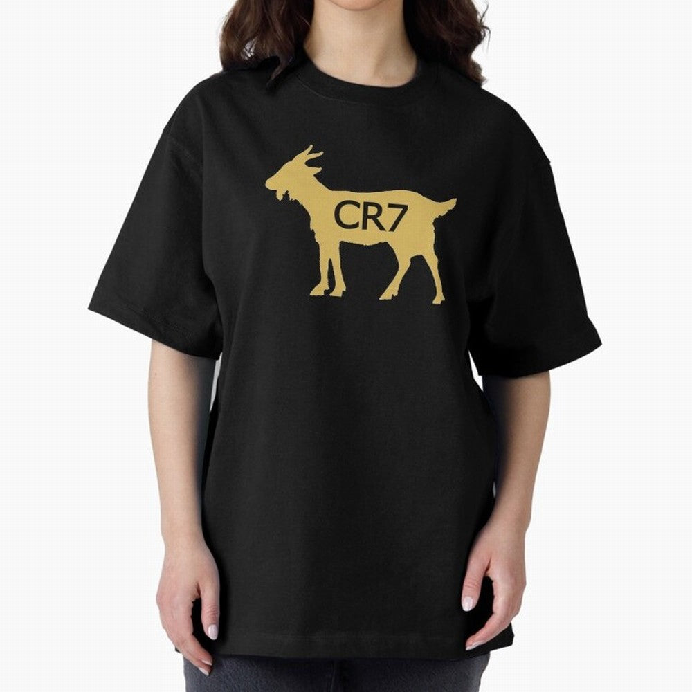 CR7 GOAT Gold Oversized T-Shirt Elevate FIFA World Cup 2026 Group Stage Spirit, Made for England, Mbappe and Neymar, Football Passion, Legendary Performances, Festival Vibes and Supporter Community; Ideal for Passionate Fans Who Love Underdog