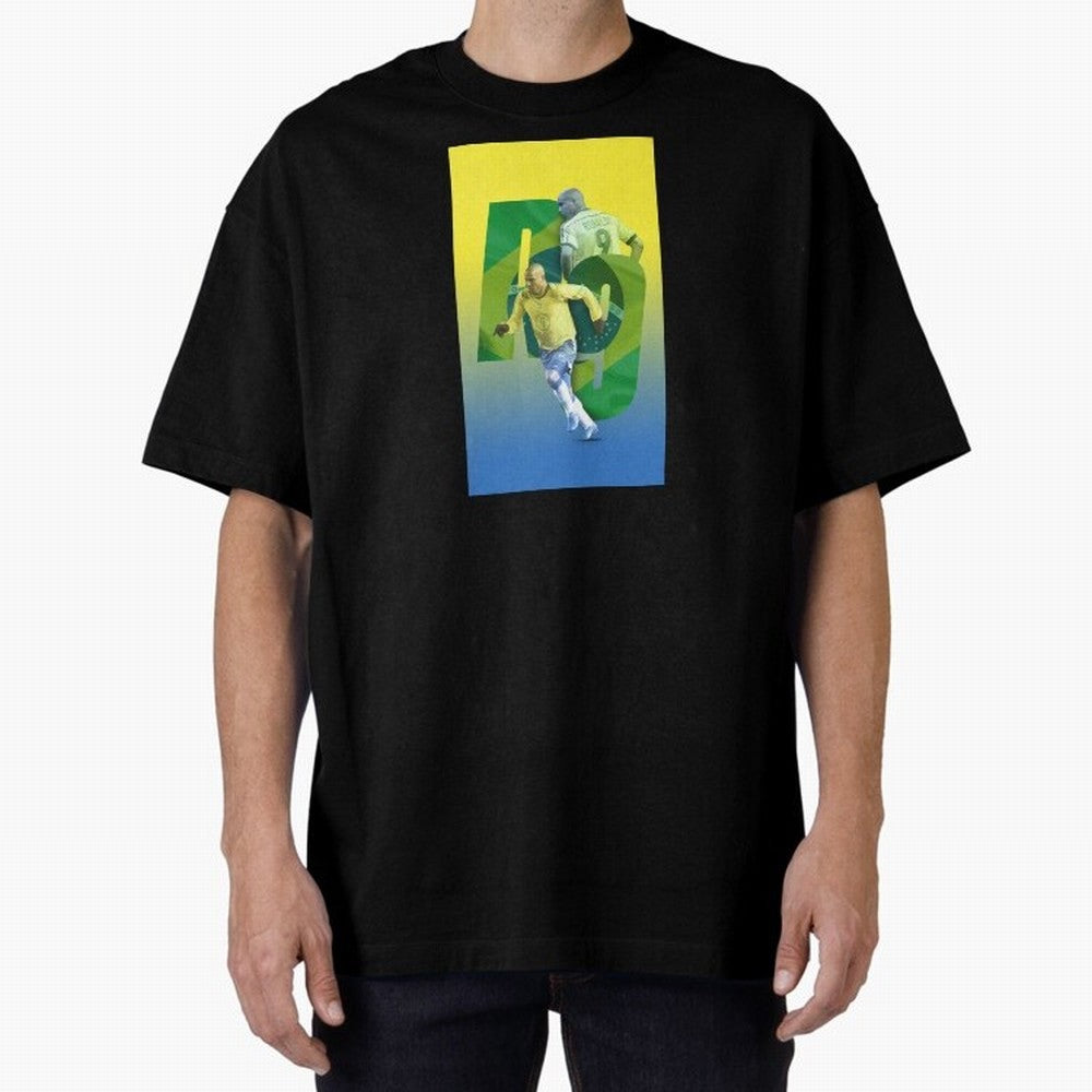 Ronaldo Luis Nazario de Lima Illustration Oversized T-Shirt Celebrate Football Heritage in FIFA World Cup 2026 Group Stage Inspired by Cristiano Ronaldo, Brazil, Portugal and Argentina Energy, Retro Football Energy, Iconic Rivalries, Trophy Chase