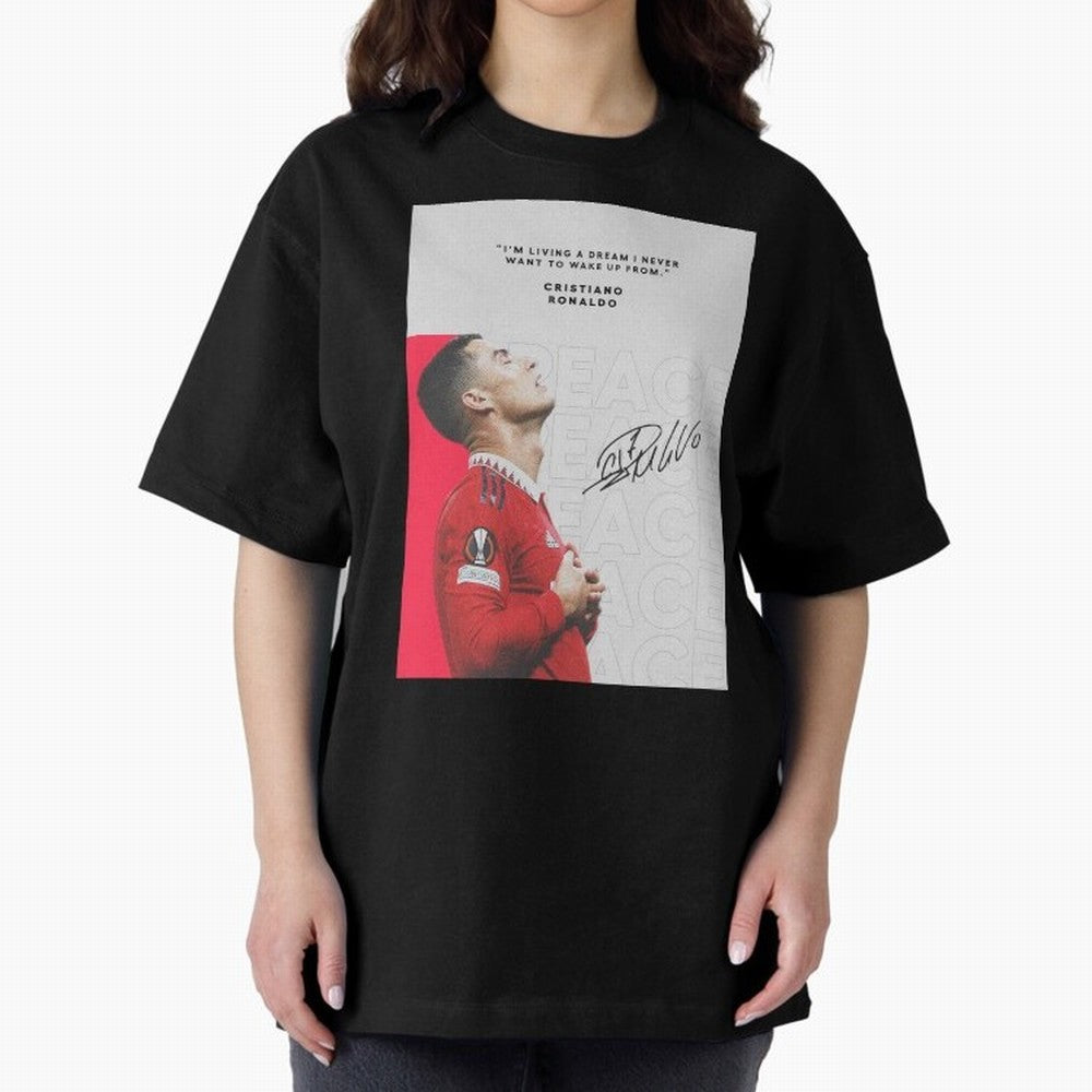 PEACE OF MIND Oversized T-Shirt Celebrate the Road through FIFA World Cup 2026 for Fans of Messi, CR7 and Mbappe and Argentina, Bringing Supporter Pride, Iconic Celebrations, Legendary Names and Global Match Day Energy; Ideal for Fans Who Follow
