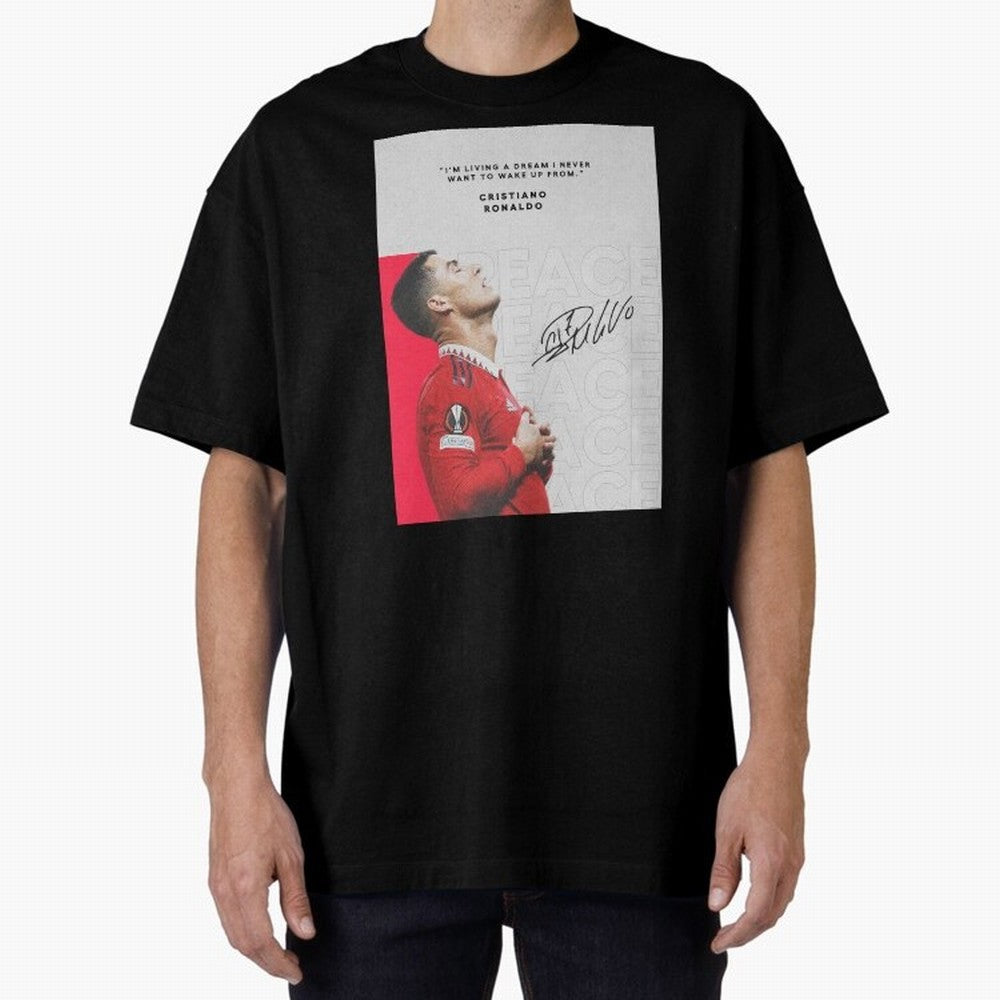 PEACE OF MIND Oversized T-Shirt Celebrate the Road through FIFA World Cup 2026 for Fans of Messi, CR7 and Mbappe and Argentina, Bringing Supporter Pride, Iconic Celebrations, Legendary Names and Global Match Day Energy; Ideal for Fans Who Follow