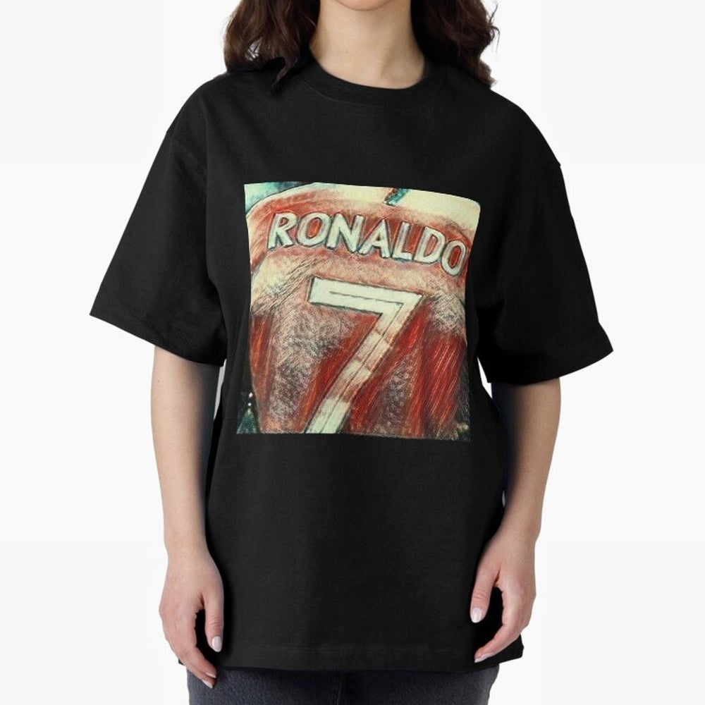 CR7 Oversized T-Shirt Honor Match Day Hype around FIFA World Cup 2026 Group Stage, Haaland and Mbappe, England and Germany, Global Supporter Spirit, Legendary Goals, National Colors and Tournament Celebration; Ideal for Football Dads, Football