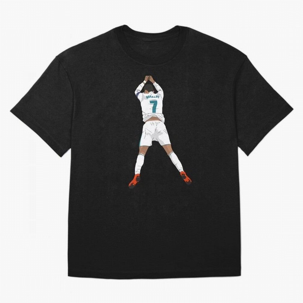 Cristiano Ronaldo Iconic Celebration Oversized T-Shirt Step into the FIFA World Cup 2026 USA Canada Mexico Journey through Cristiano Ronaldo Highlights, Portugal Pride, Football Passion, Legendary Performances, Festival Vibes and Supporter