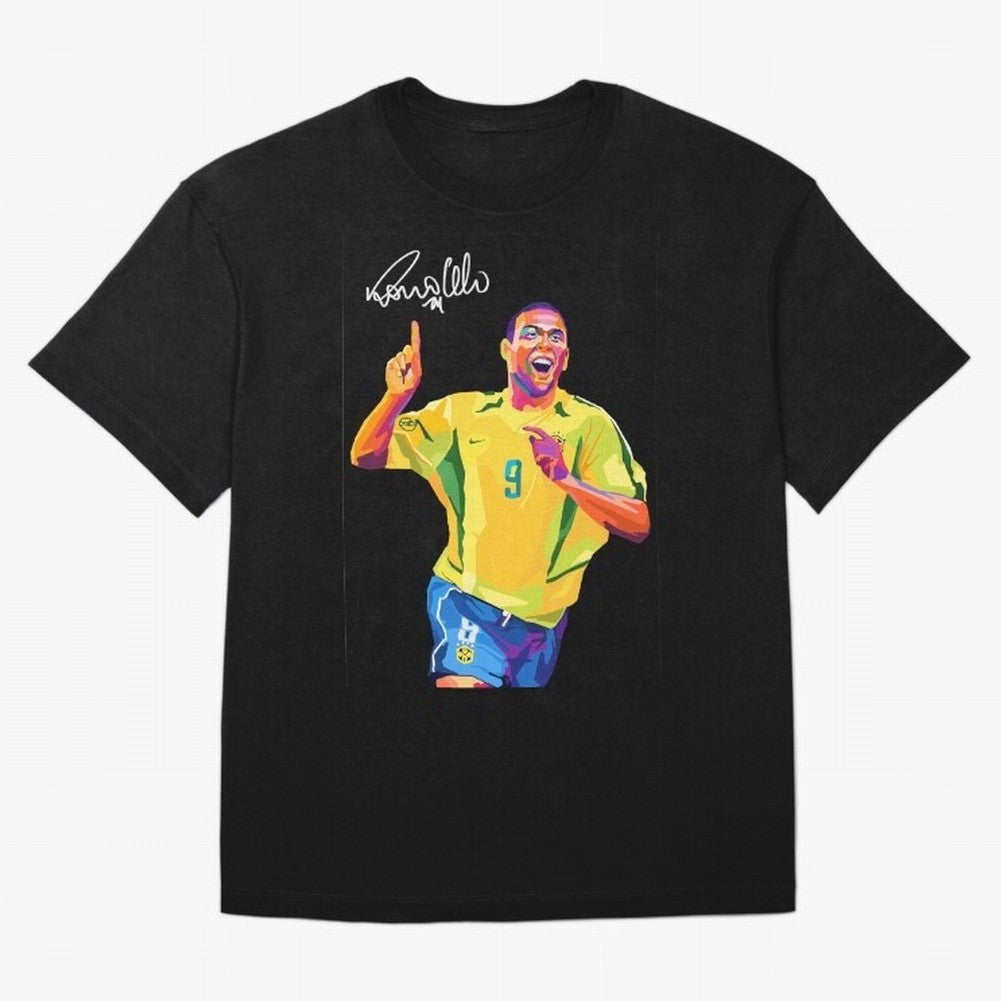 Ronaldo Nazario Pop Art Oversized T-Shirt Cheer through Every Moment of Global Football Passion for FIFA World Cup 2026, Driven by Mbappe, Brazil, Portugal and Argentina, Goal Celebration Energy, Supporter Heritage, Football Icons and Worldwide